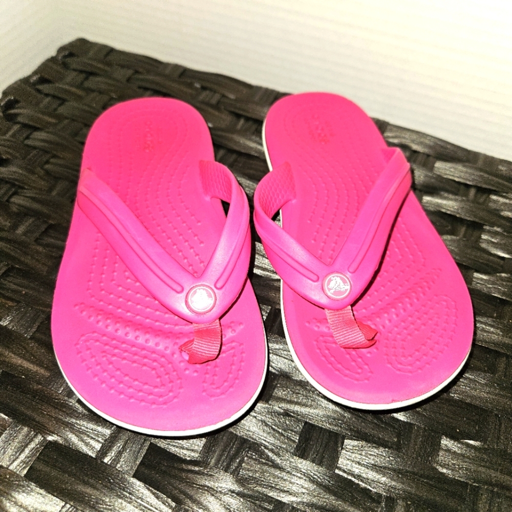 Crocs Crocsband Flip Flops Little Girls Slip On Size C9